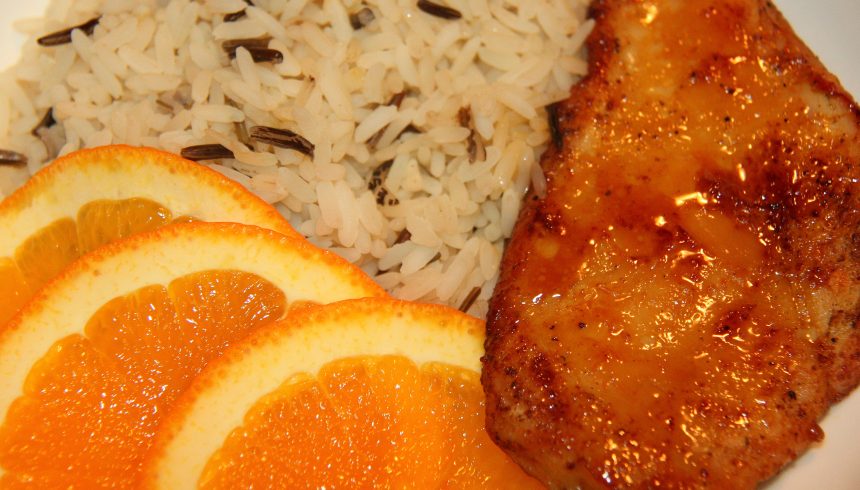 Baked Chicken with Toasted Spices and Orange-Apricot Glaze