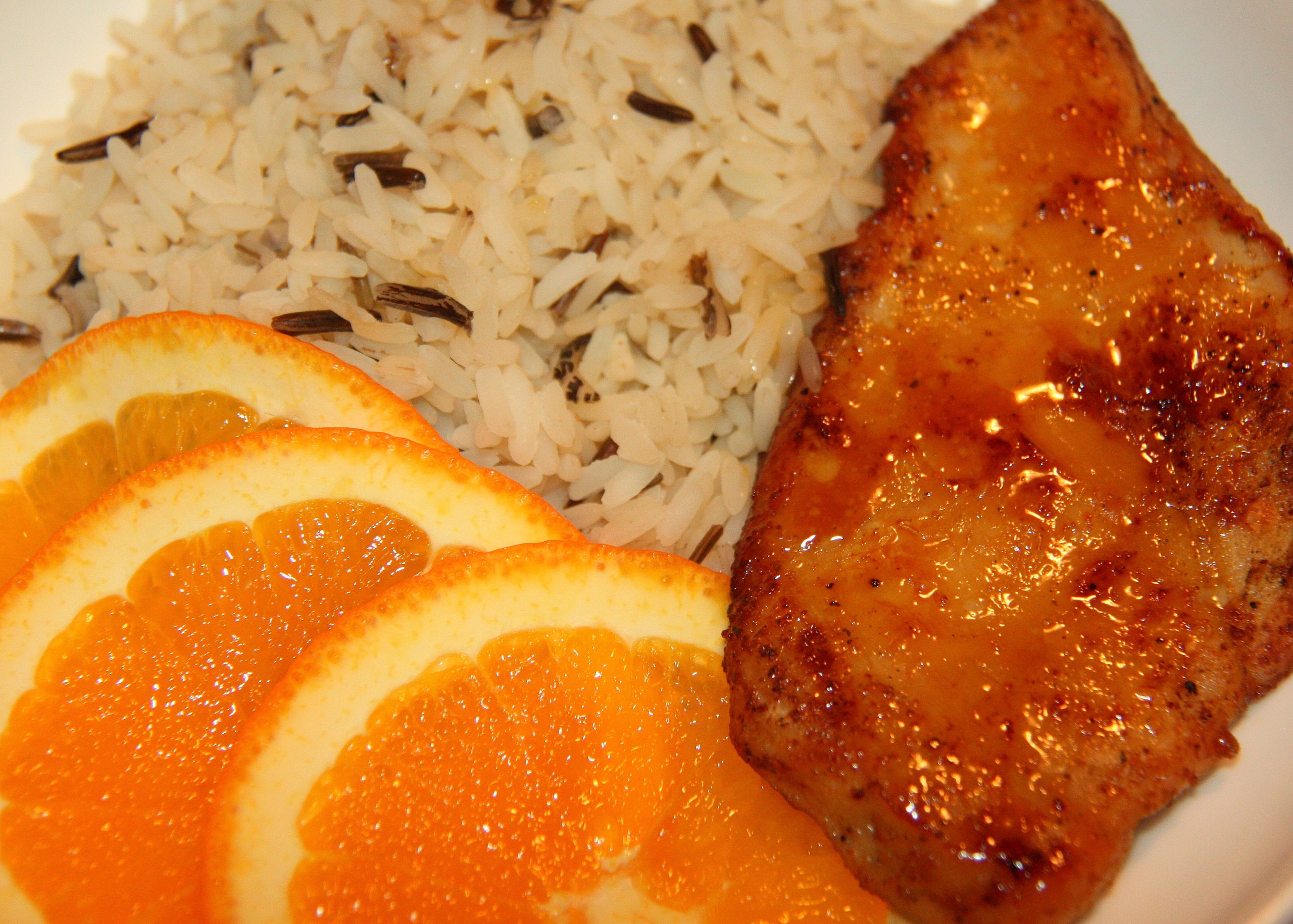 Baked Chicken with Toasted Spices and Orange-Apricot Glaze